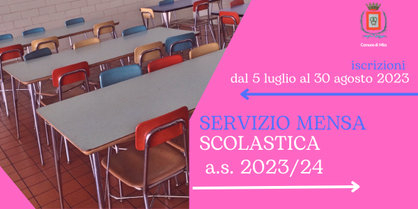 SERVIZIO MENSA SCOLASTICA A.S. 2023/24