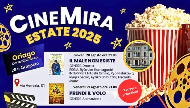 Rinvio proiezioni 28-29 agosto